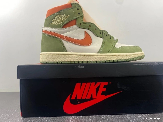 1st Kicks Air Craft Jordan 1 FB9934-300 Celadon High OG 0820